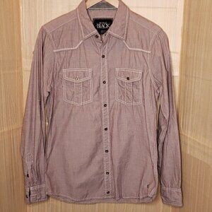 Buckle Black Men Light Purple Casual Slim Fit Button Down Medium